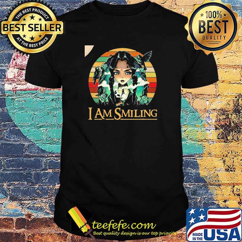 I Am Smilling Wednesday Addams Vintage Shirt