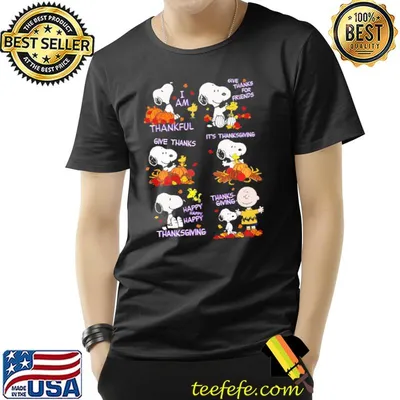 I am thankful give thanks for friends give thanks happy thanksgiving snoopy and charlie brown shirt