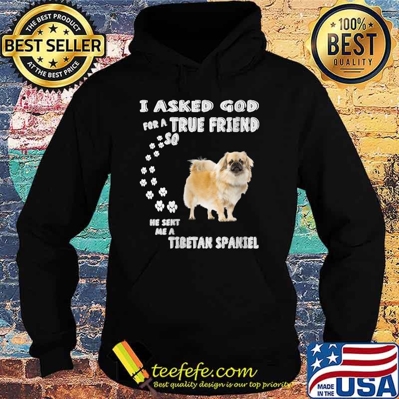 I asked god true friend Tibetan Spaniel Dog Mom Dad Costume, Cute Tibetan Spaniel T-Shirt Hoodie I asked god true friend Tibetan Spaniel Dog Mom Dad Costume, Cute Tibetan Spaniel T-Shirt Hoodie