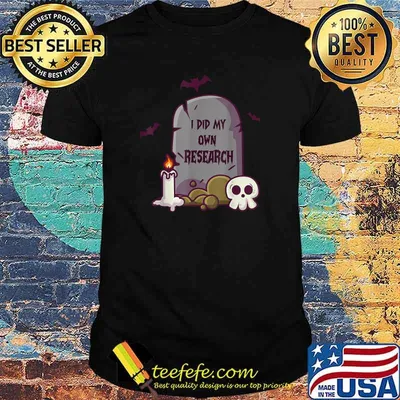 I Did My Own Research Gravestone Funny Halloween Costume T-Shirt