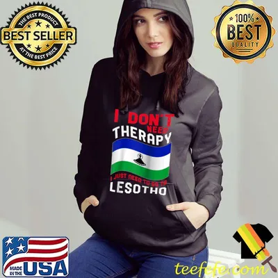 I Don't Need Therapy I Just Need To Go To Lesotho Raglan Baseball T-shirt
