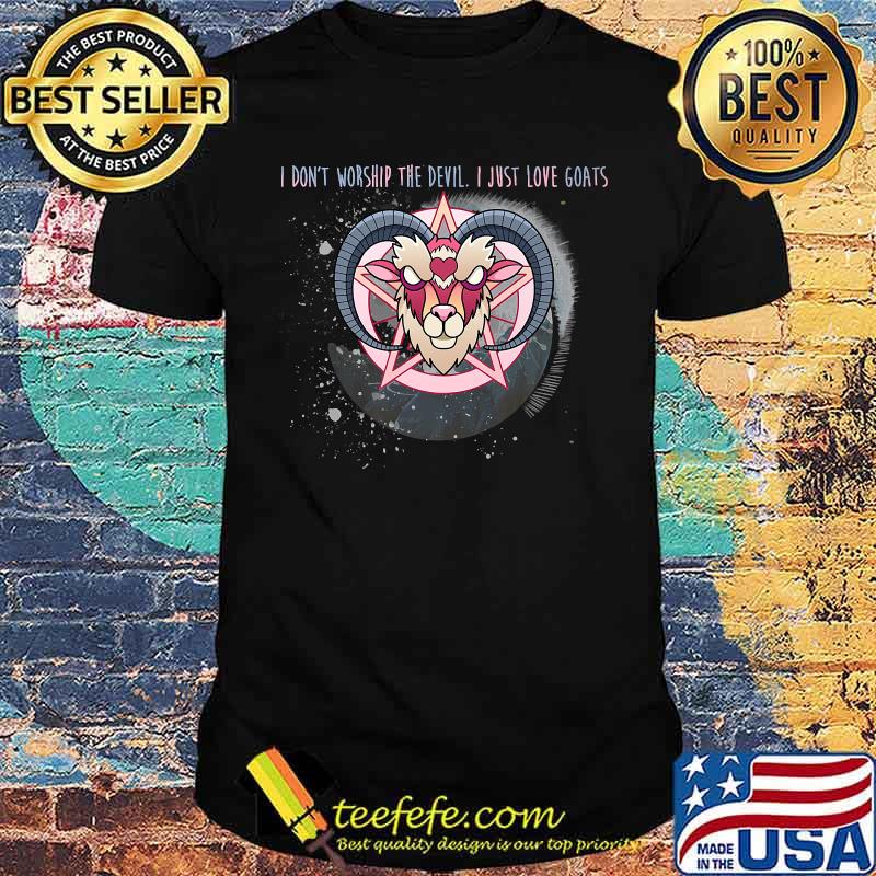 I Don't Worship the Devil. I Just Love Goats. Funny Premium T-Shirt