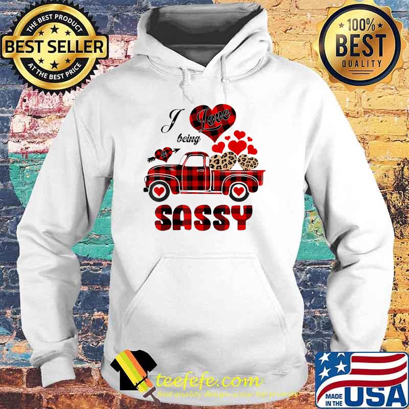 I Love Being A Sassy Red Truck Heart Leopard For Christmas T-Shirt Hoodie I Love Being A Sassy Red Truck Heart Leopard For Christmas T-Shirt Hoodie