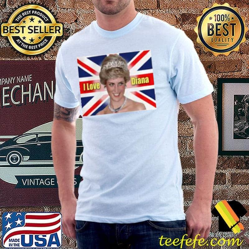 I Love Princess Diana England Flag Shirt