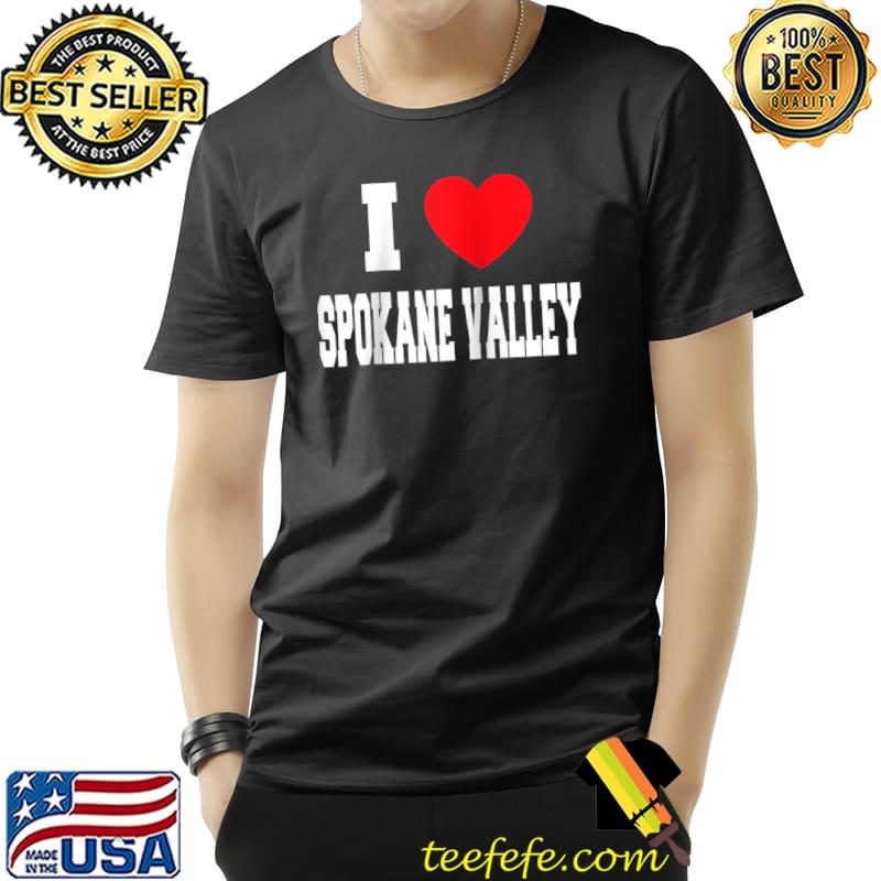 I Love Spokane Valley Raglan Baseball Tee Unisex I Love Spokane Valley Raglan Baseball Tee Unisex