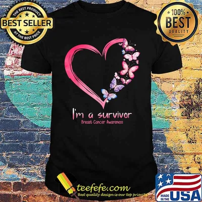 I'm a Survivor Fight Butterfly Breast Cancer Awareness T-Shirt