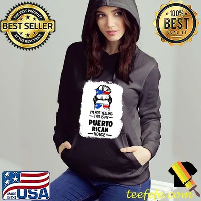 I'm not yelling this is My Puerto Rican Voice Messy Bun Puerto Rico T-shirt