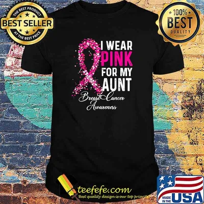 I Wear Pink For My Aunt Breast Cancer Awareness Pink T-Shirt