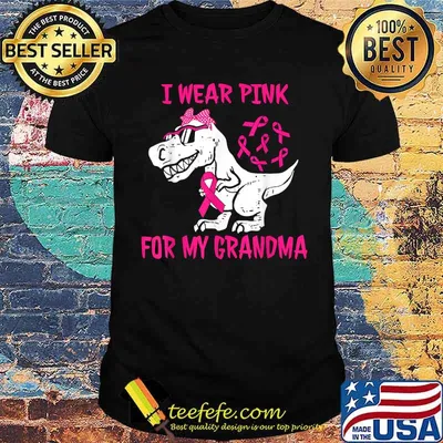 I Wear Pink For My Grandma Ribbon Kids Toddler Boys T-Shirt