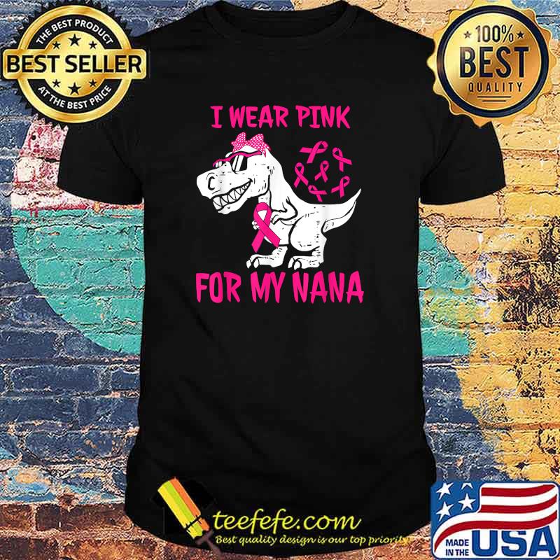I Wear Pink For My Nana Ribbon Kids Toddler Boys T-Shirt