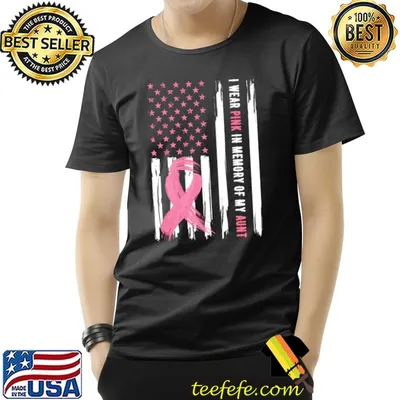 I Wear Pink In Memory Of My Aunt Breast Cancer Awareness T-Shirt