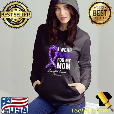 I Wear Purple For My Mom Pancreatic Cancer Awareness T-Shirt