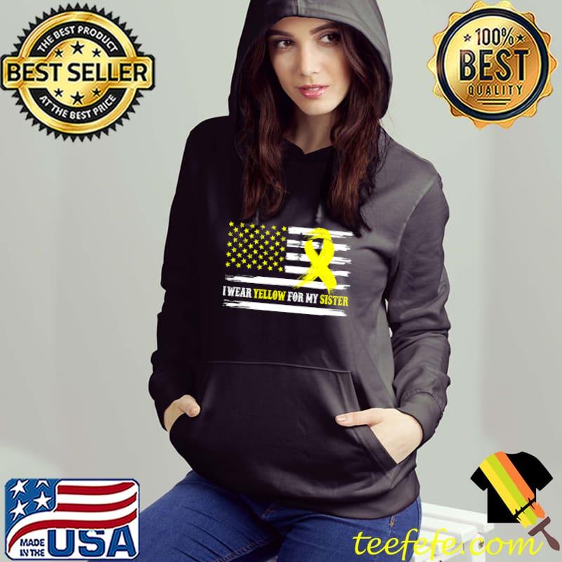 I Wear Yellow For My Sister Spina Bifida Awareness Month T-Shirt Hoodie I Wear Yellow For My Sister Spina Bifida Awareness Month T-Shirt Hoodie