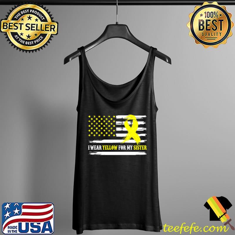 I Wear Yellow For My Sister Spina Bifida Awareness Month T-Shirt Tank Top I Wear Yellow For My Sister Spina Bifida Awareness Month T-Shirt Tank Top
