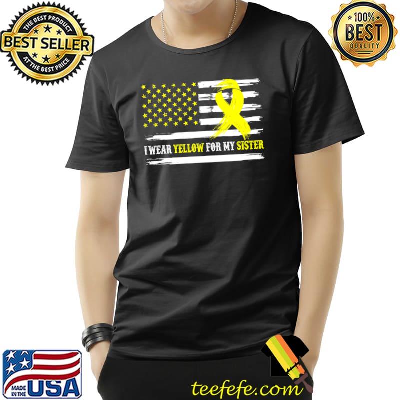 I Wear Yellow For My Sister Spina Bifida Awareness Month T-Shirt Unisex I Wear Yellow For My Sister Spina Bifida Awareness Month T-Shirt Unisex