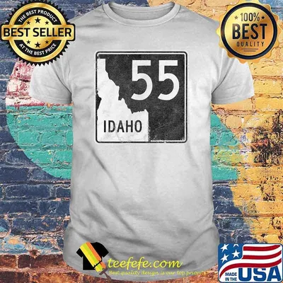 Idaho 55 Road Trip Highway Sign Boise Cascade McCall Fishing T-Shirt
