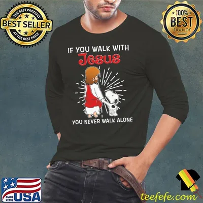 If You Walk With Jesus You Never Walk Alone Snoopy Shirt