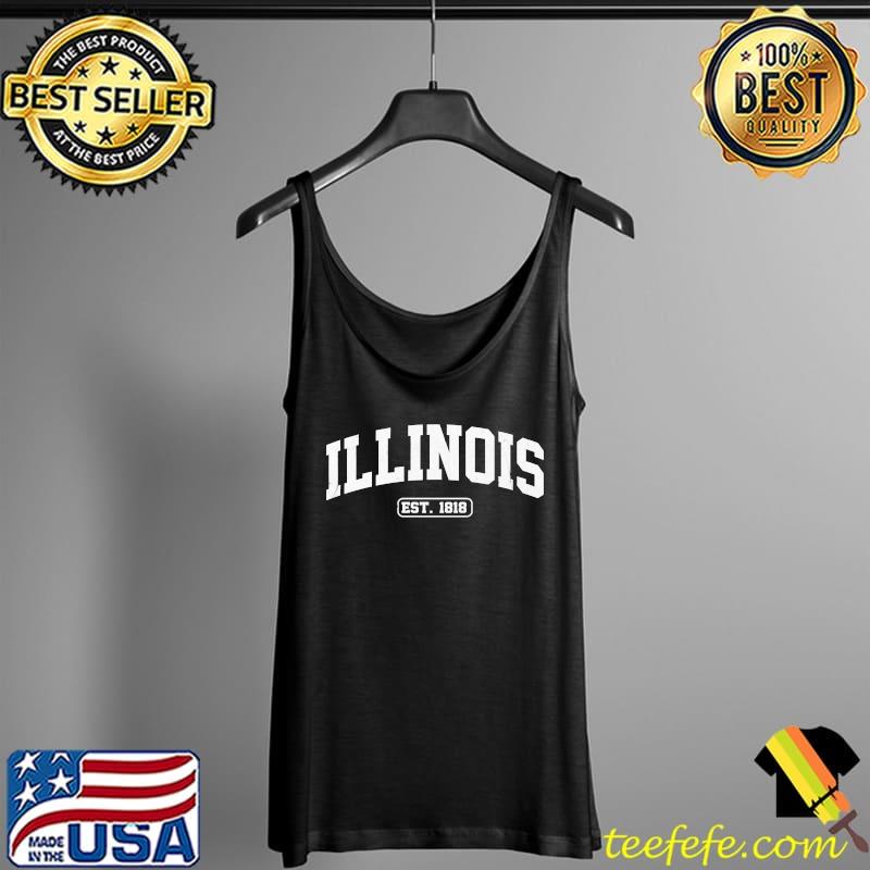 Illinois Est 1818 State Athletic T-Shirt Tank Top Illinois Est 1818 State Athletic T-Shirt Tank Top