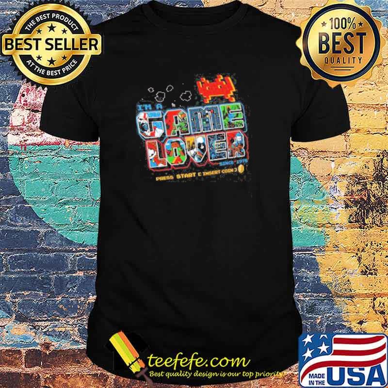 Im a game lover since 1978 press start insert coin Master Chief Nintendo Space Invaders Super Mario Bros The Witcher Shirt Im a game lover since 1978 press start insert coin Master Chief Nintendo Space Invaders Super Mario Bros The Witcher Shirt