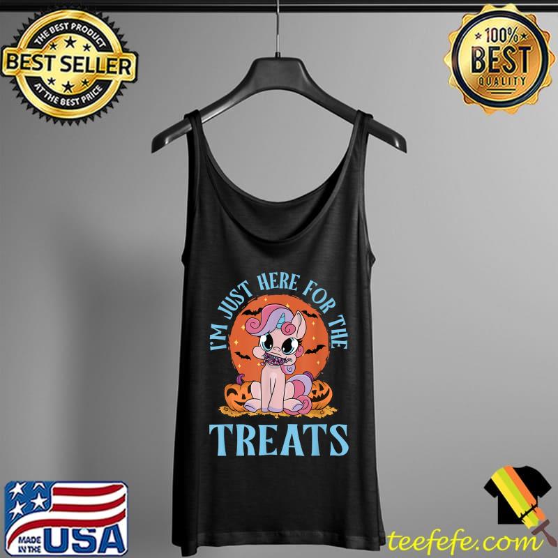 I’m Just Here For The Treats Halloween Unicorn Pumpkin Kids T-Shirt Tank Top I’m Just Here For The Treats Halloween Unicorn Pumpkin Kids T-Shirt Tank Top