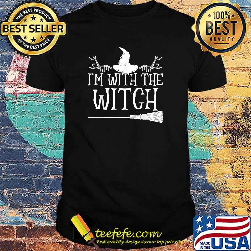 Im With The Witch for a Funny Witch Halloween Couple Costume T-Shirt