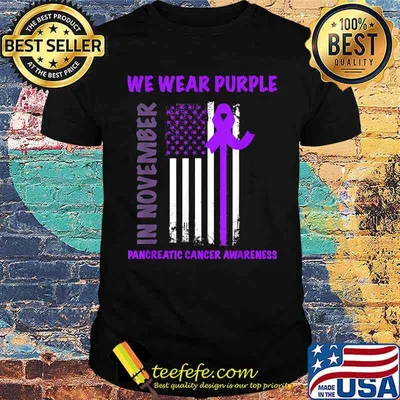 In November We Wear Purple Pancreatic Cancer Awareness T-Shirt