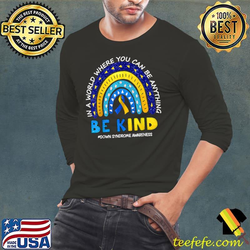 In October We Wear Blue And Yellow Down Syndrome Awareness T-Shirt Long Sleeve Tee In October We Wear Blue And Yellow Down Syndrome Awareness T-Shirt Long Sleeve Tee
