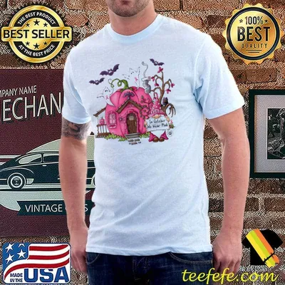 In October We Wear Pink Breast Cancer Awareness Pink Gnome Halloween Shirt