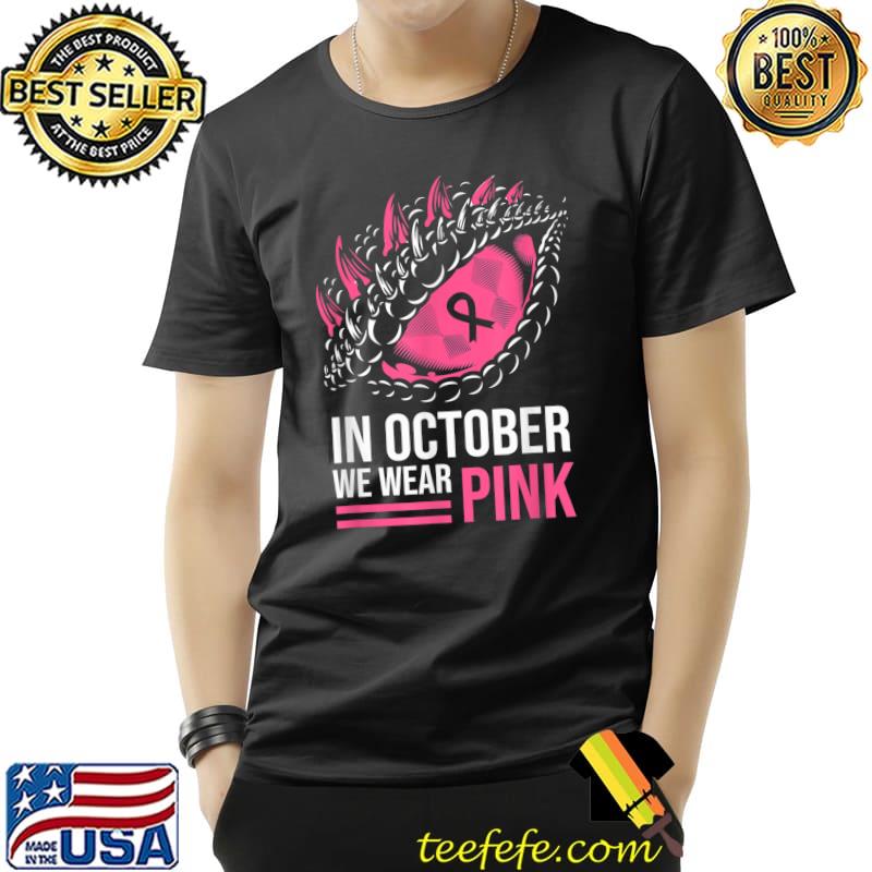 In October We Wear Pink Breast canser trex dino for kids T-Shirt Unisex In October We Wear Pink Breast canser trex dino for kids T-Shirt Unisex