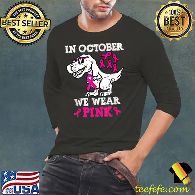 In october we Wear Pink For My Aunt Breast Cancer Awareness Pink T-Shirt