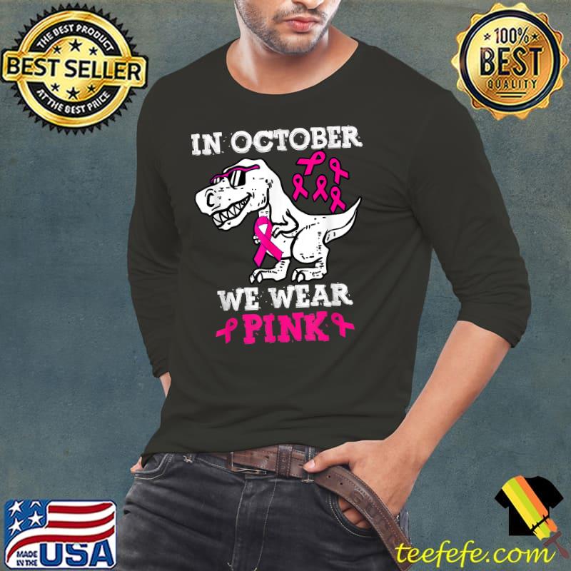 In october we Wear Pink For My Aunt Breast Cancer Awareness Pink T-Shirt