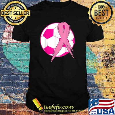 In October We Wear Pink Soccer Breast Cancer Awareness T-Shirt