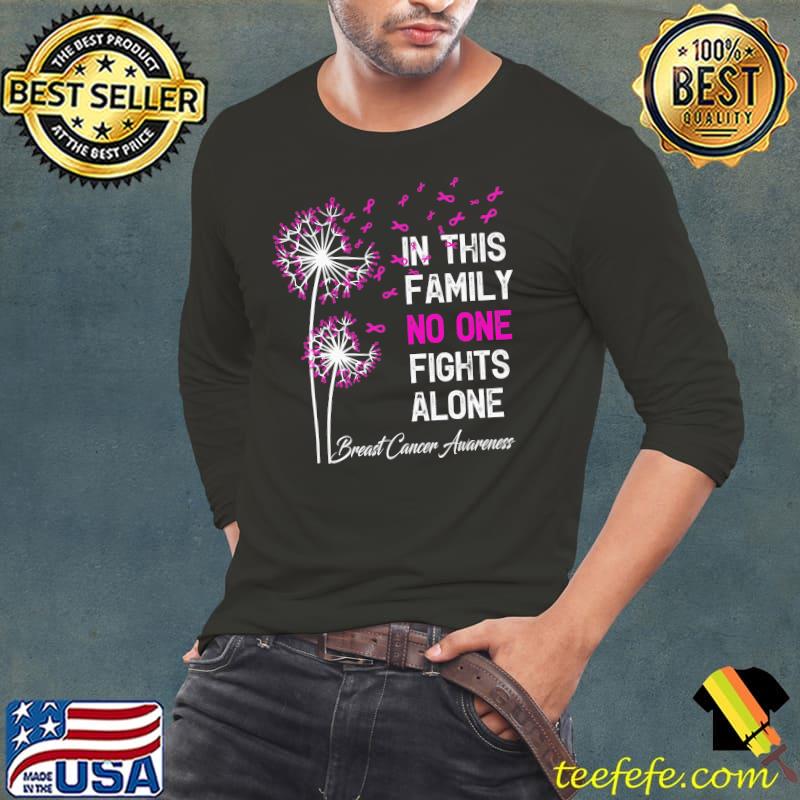 In thí Family No One Fights Alone Breast Cancer Awarenees Shirt