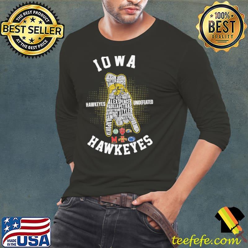 Iowa Hawkeyes Alex Spencer Undefeated Sam Tracy Tyler Shirt Long Sleeve Tee Iowa Hawkeyes Alex Spencer Undefeated Sam Tracy Tyler Shirt Long Sleeve Tee