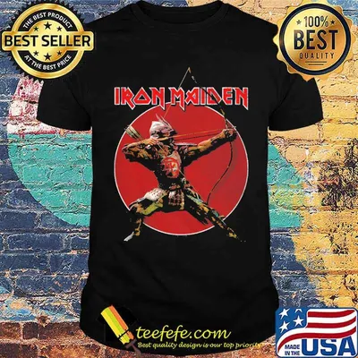 Iron maiden archer red circle black shirt