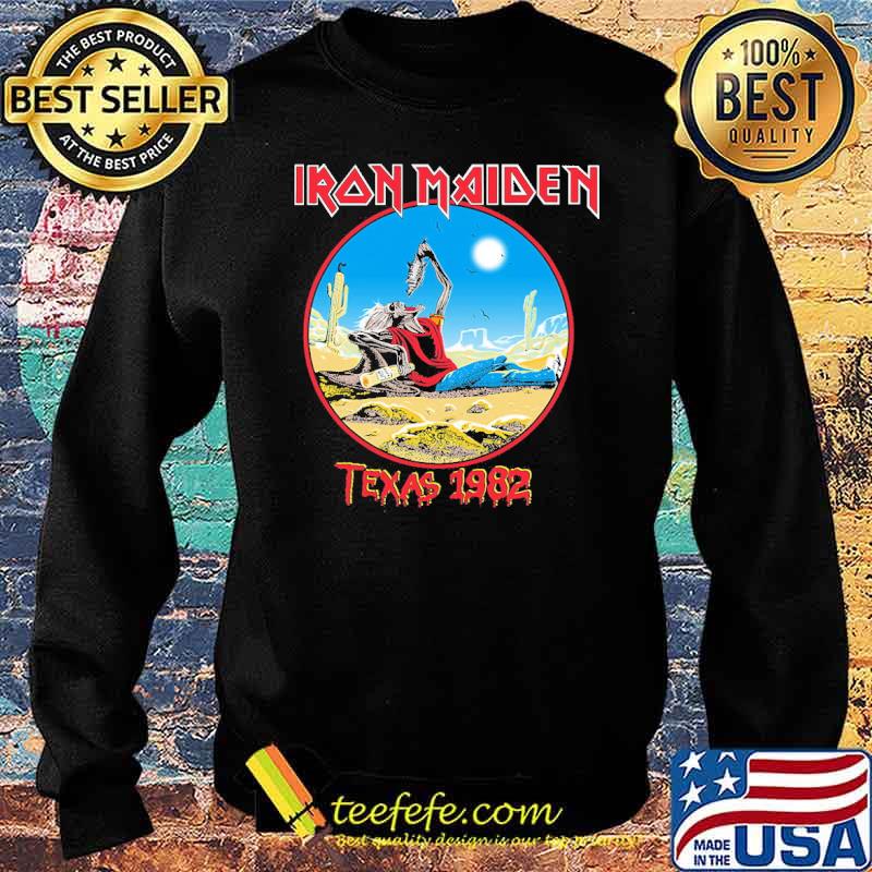 Iron maiden the beast tames texas black shirt_ Sweater Iron maiden the beast tames texas black shirt_ Sweater