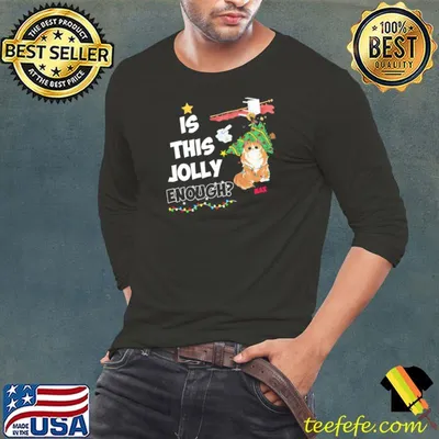 Is This Jolly Enough Cat Christmas Tree Shirt