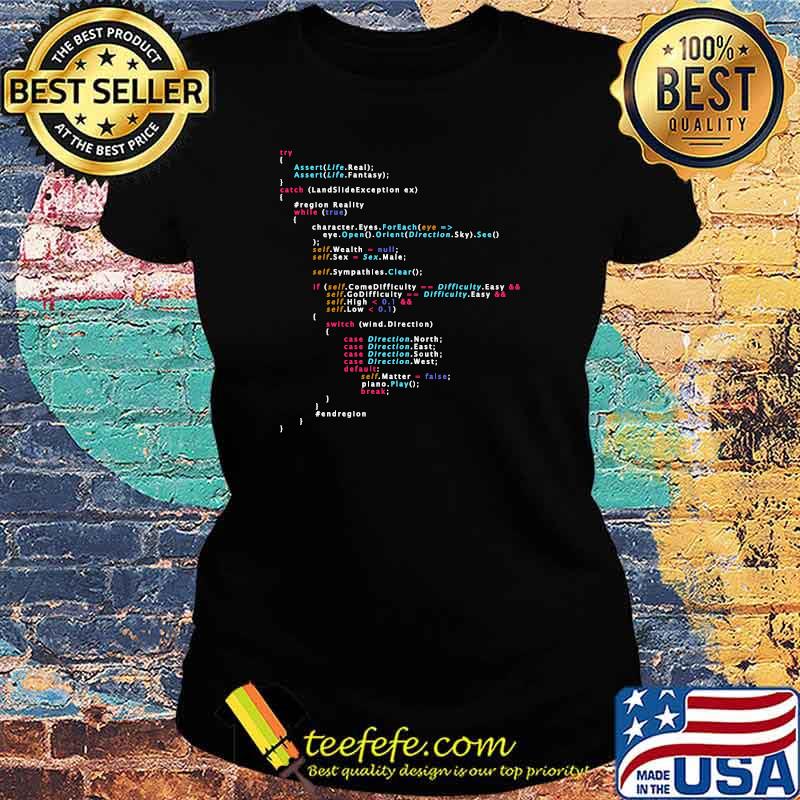 Is This The Real Life Coding Programming Color Classic T-Shirt Ladies tee Is This The Real Life Coding Programming Color Classic T-Shirt Ladies tee