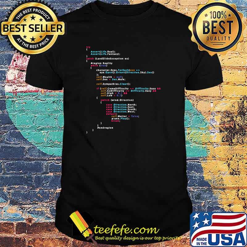 Is This The Real Life Coding Programming Color Classic T-Shirt