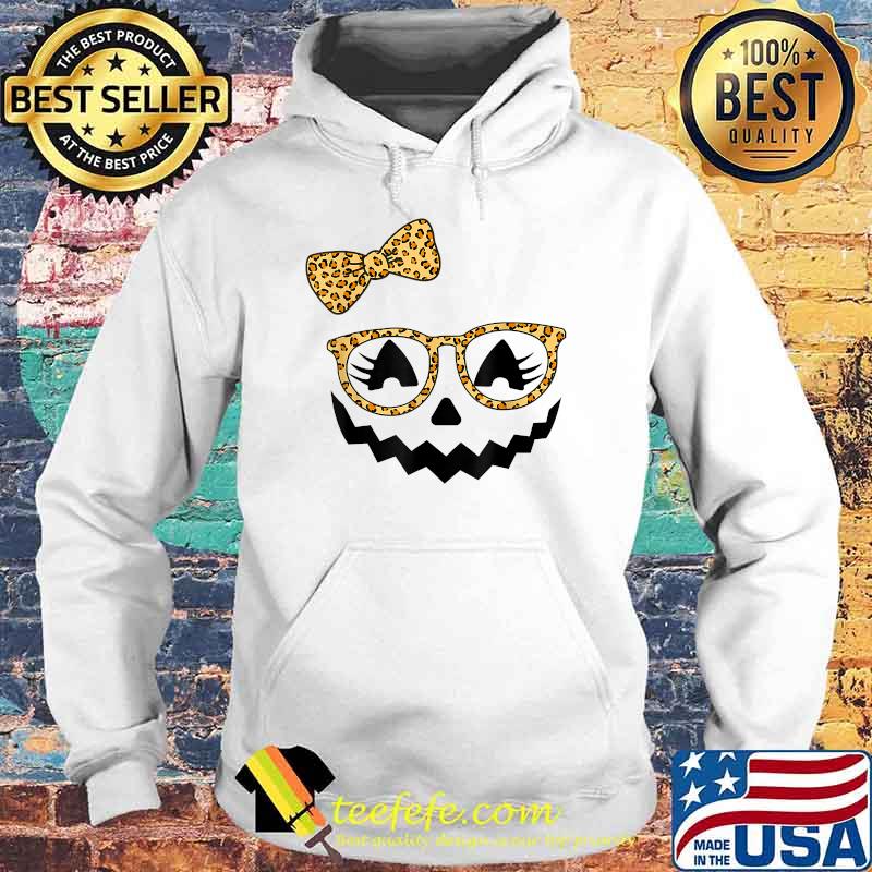 Jack O Lantern Face Pumpkin Halloween Leopard Print Glasses T-Shirt Hoodie Jack O Lantern Face Pumpkin Halloween Leopard Print Glasses T-Shirt Hoodie