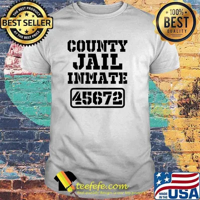 Jail Inmate 45672 Funny Prisoner Halloween Prison Costume T-Shirt