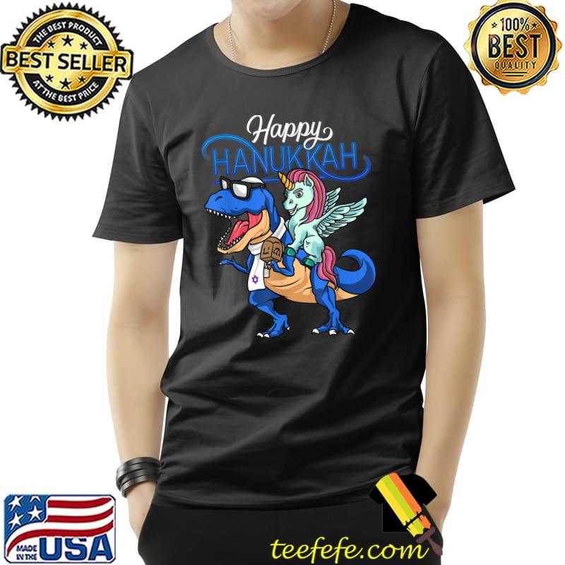 Jewnicorn Funny Hanukkah Unicorn T-Rex Girl Women Pajamas T-Shirt Unisex Jewnicorn Funny Hanukkah Unicorn T-Rex Girl Women Pajamas T-Shirt Unisex