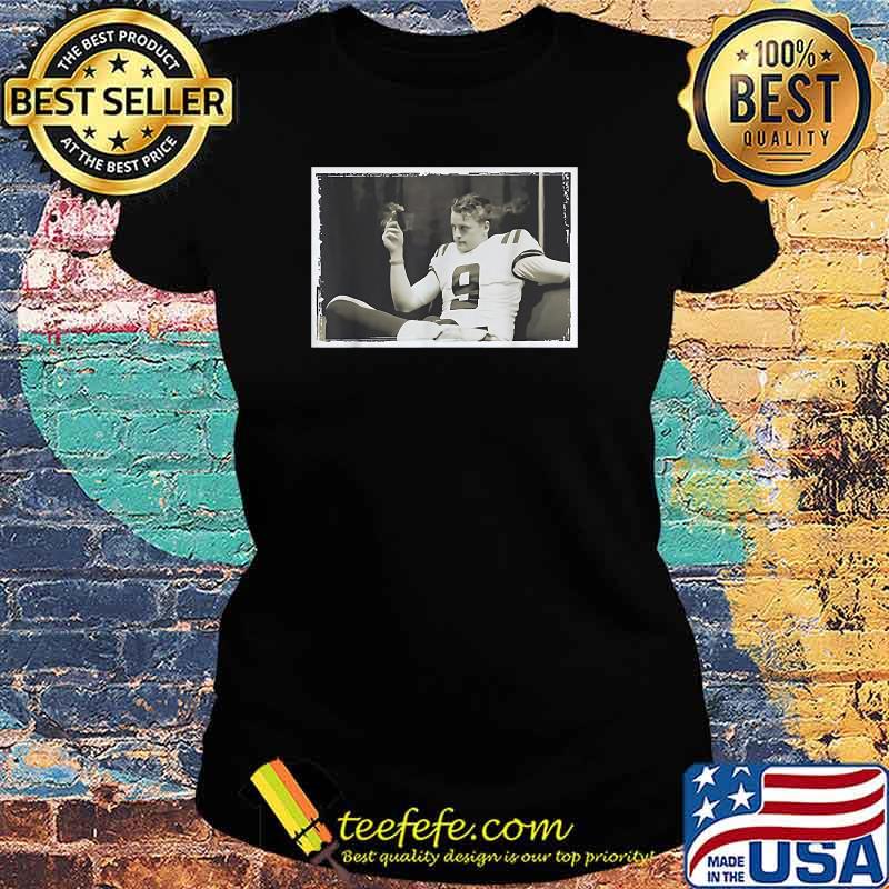 Joe Burrow Cigar Smoking T-Shirt Ladies tee Joe Burrow Cigar Smoking T-Shirt Ladies tee