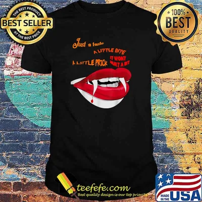 Just a bite Sexy Vampire Lips Halloween Vampire Fangs T-Shirt