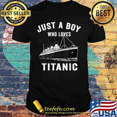 Just A Boy Who Loves Titanic Titanic Classic Ship Lover Kids T-Shirt