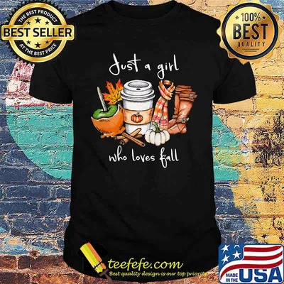 Just A Girl Who Loves Fall Autumn Pumpkin Halloween T-shirt