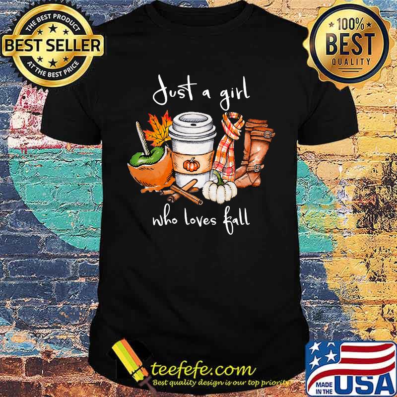 Just A Girl Who Loves Fall Autumn Pumpkin Halloween T-shirt