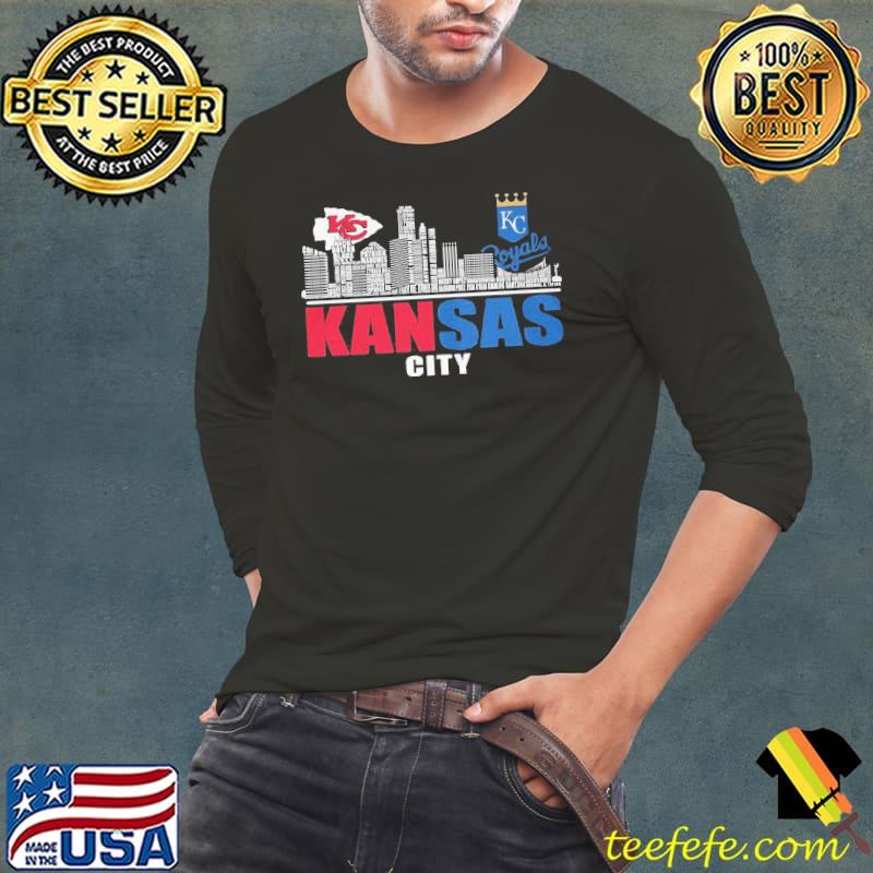 Kansas City Chiefs Royals Shirt Long Sleeve Tee Kansas City Chiefs Royals Shirt Long Sleeve Tee