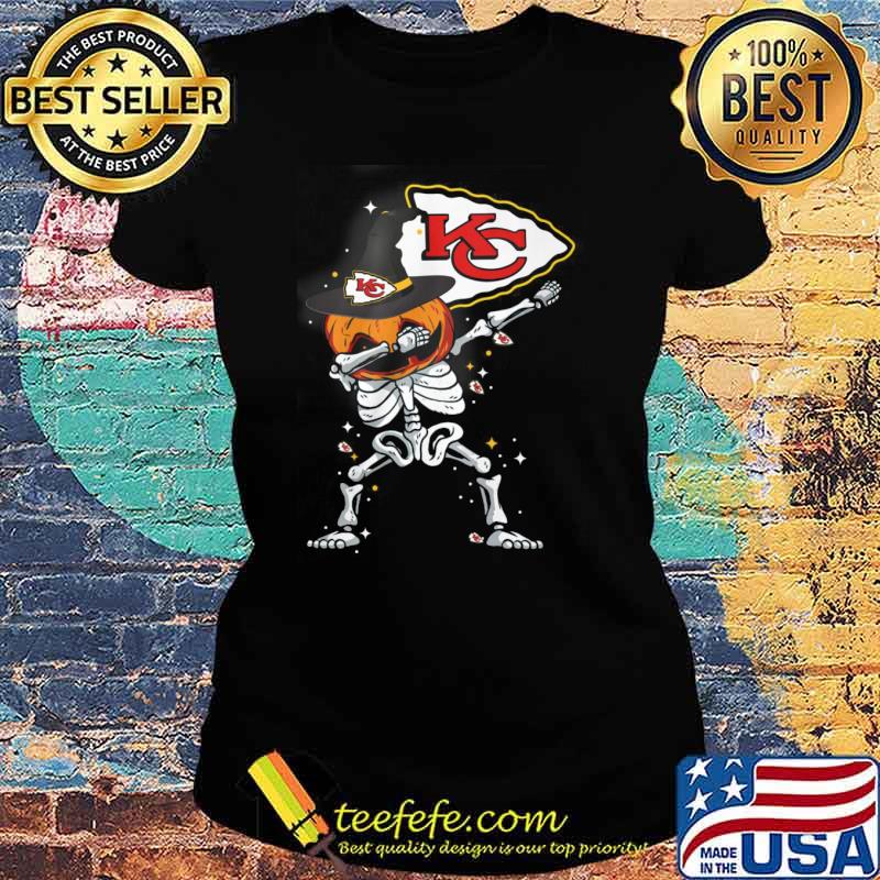 Kansas City Chiefs Skull Halloween Shirt Ladies tee Kansas City Chiefs Skull Halloween Shirt Ladies tee