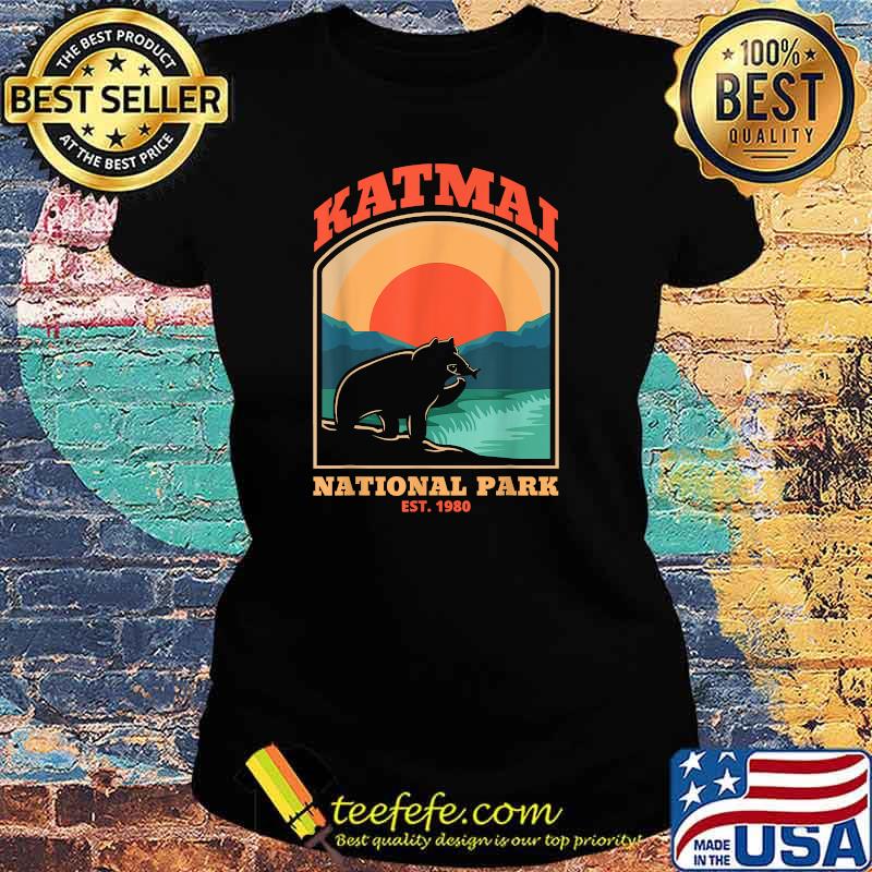 Katmai National Park Preserve US Vintage T-Shirt Ladies tee Katmai National Park Preserve US Vintage T-Shirt Ladies tee